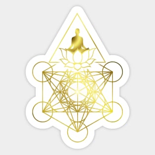 Metatron's Cube Meditation Sacred Geometry Sticker